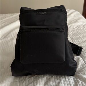 Kate Spade Black Nylon Backpack Lightweight Minimalist Travel Bag